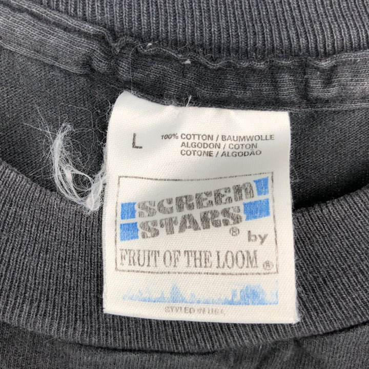 Screen Stars Fruit of the Loom Guinness Extra Stout Advertising T-Shirt, Made in USA, Men's Size L (approx.) cotton black type Vintage Second Hand