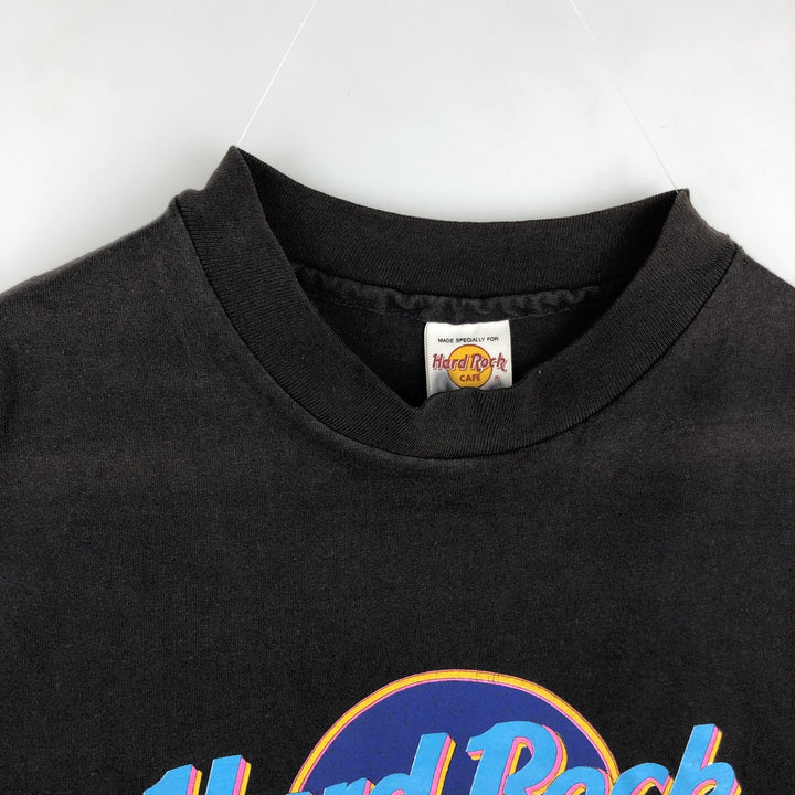 90'S HARD ROCK CAFE Hard Rock Cafe Advertising T-shirt Made in USA Men's XL Vintage cotton black type Vintage Second Hand