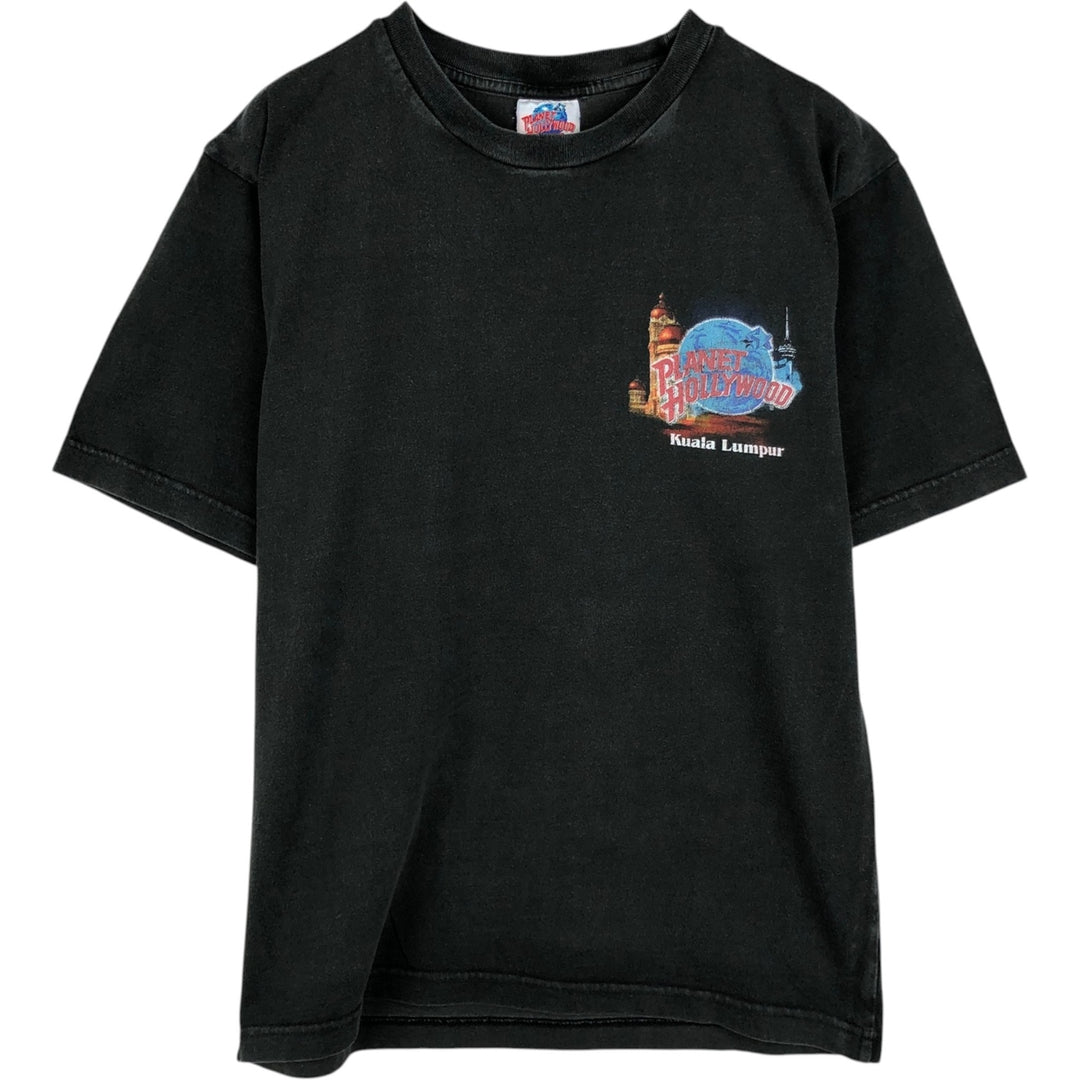 Vintage 90'S Planet Hollywood Advertising T-Shirt, Men's Size Medium unclear black type Vintage Second Hand
