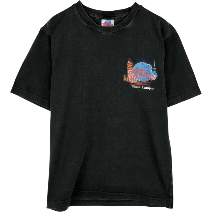Vintage 90'S Planet Hollywood Advertising T-Shirt, Men's Size Medium unclear black type Vintage Second Hand