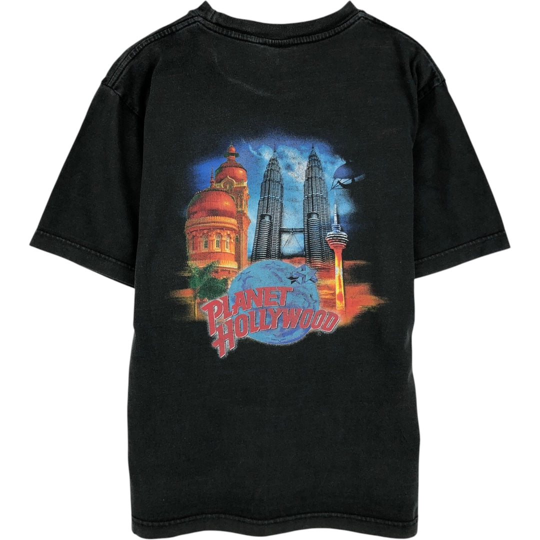 Vintage 90'S Planet Hollywood Advertising T-Shirt, Men's Size Medium unclear black type Vintage Second Hand