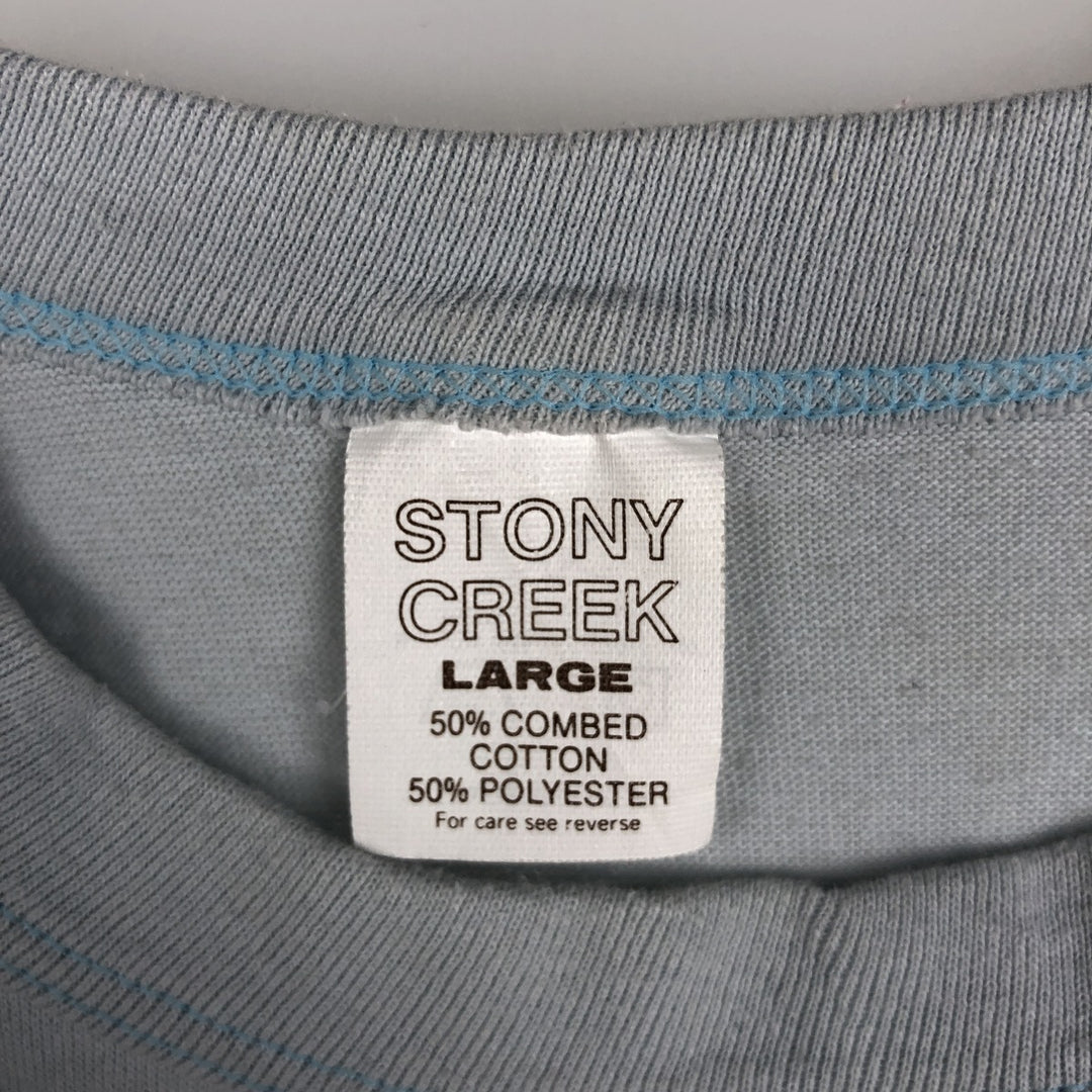 Carlsberg Animal Pattern Advertising T-Shirt, Made in USA, Men's Size L (approx.) cotton Blue type light blue Vintage Second Hand