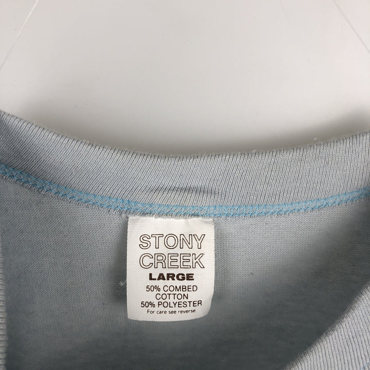 Carlsberg Animal Pattern Advertising T-Shirt, Made in USA, Men's Size L (approx.) cotton Blue type light blue Vintage Second Hand