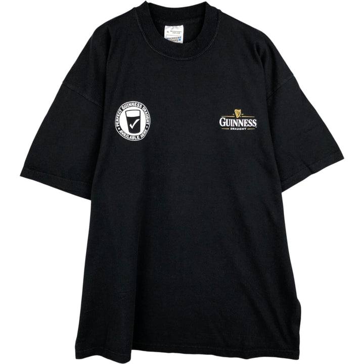 90'S Fruit of the Loom Screen Stars Guinness Advertising T-Shirt, Men's XL equivalent, Vintage cotton black type Vintage Second Hand
