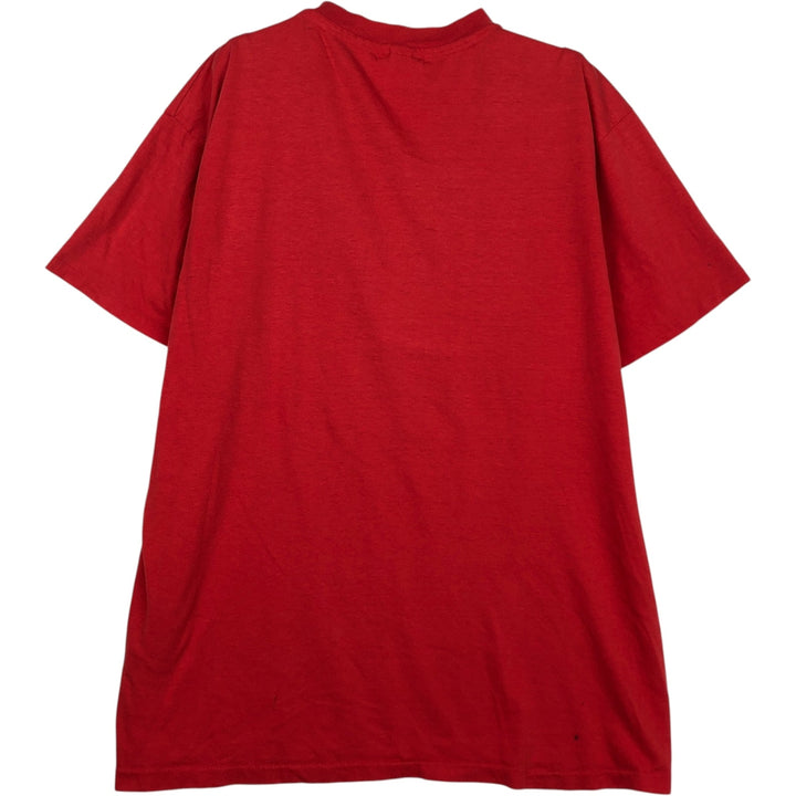 ~90'S Hanes FIFTY-FIFTY COMBED Jim Beam Advertising T-Shirt, Made in USA, Men's XL equivalent, Vintage cotton red type Vintage Second Hand