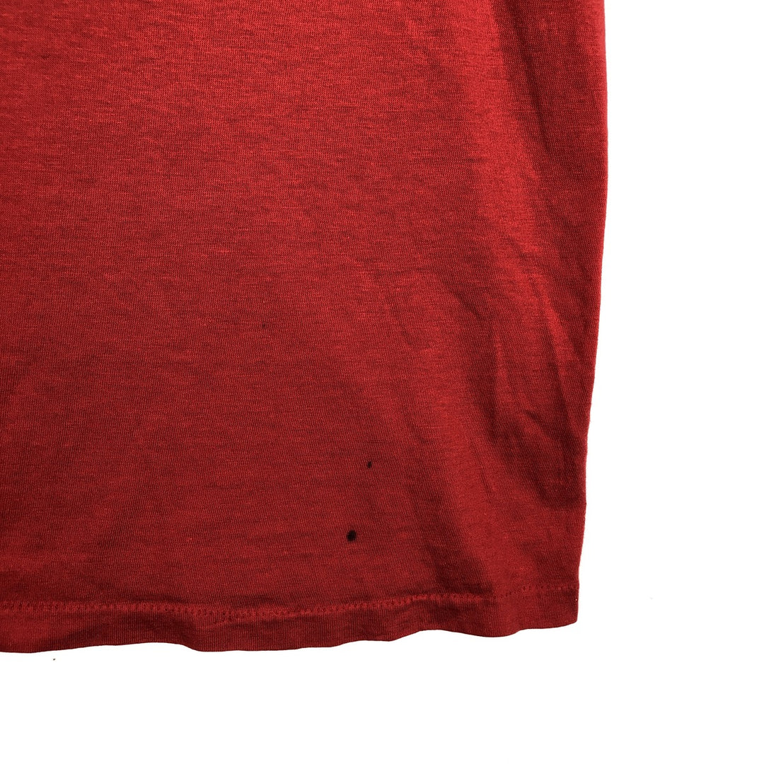 ~90'S Hanes FIFTY-FIFTY COMBED Jim Beam Advertising T-Shirt, Made in USA, Men's XL equivalent, Vintage cotton red type Vintage Second Hand
