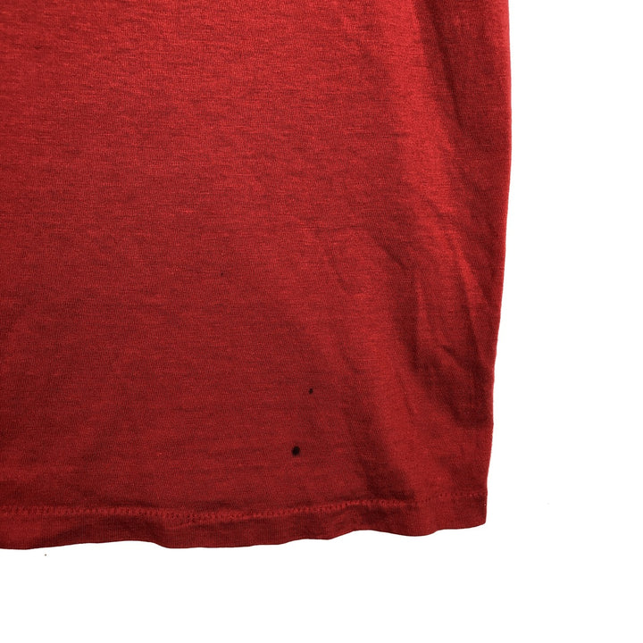 ~90'S Hanes FIFTY-FIFTY COMBED Jim Beam Advertising T-Shirt, Made in USA, Men's XL equivalent, Vintage cotton red type Vintage Second Hand