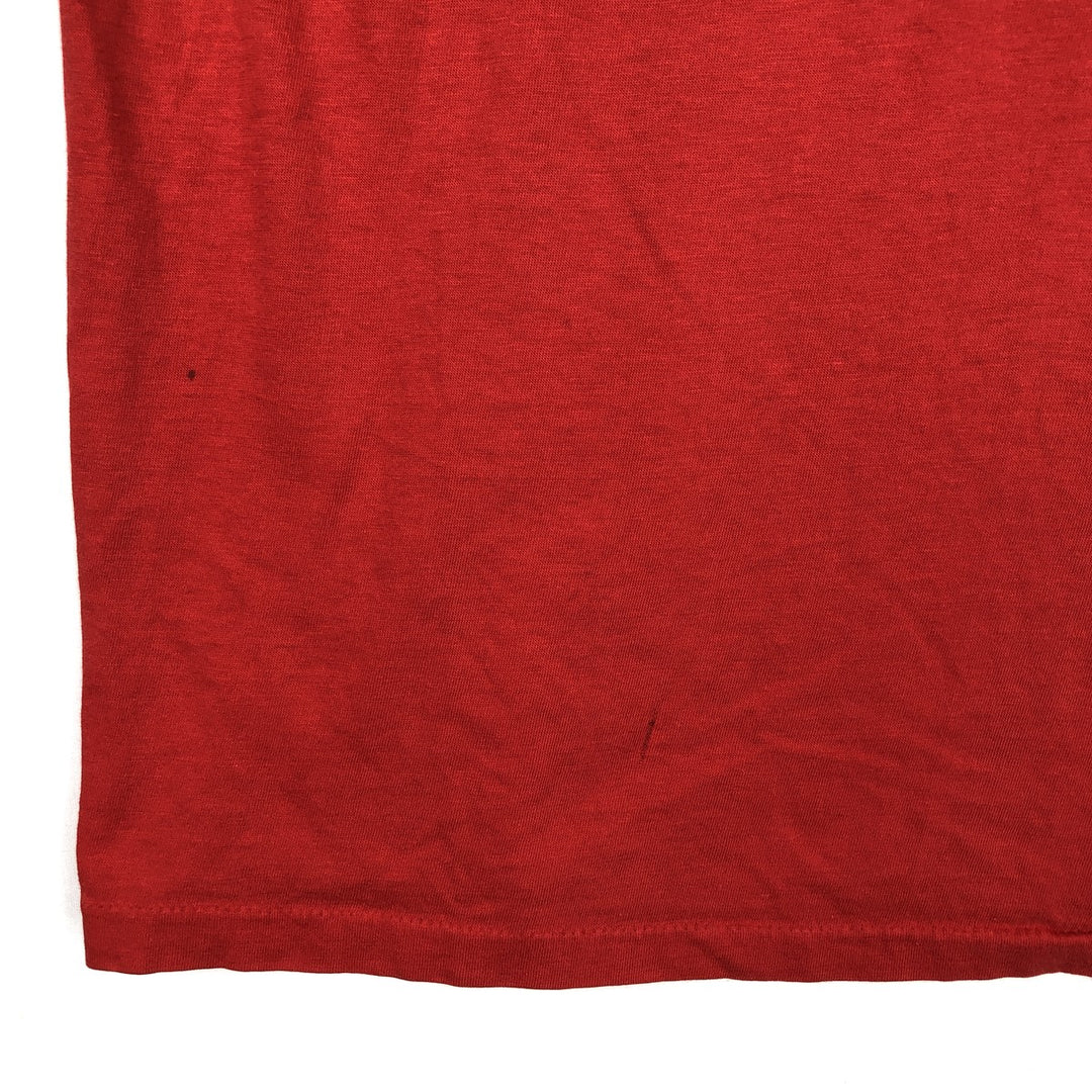 ~90'S Hanes FIFTY-FIFTY COMBED Jim Beam Advertising T-Shirt, Made in USA, Men's XL equivalent, Vintage cotton red type Vintage Second Hand