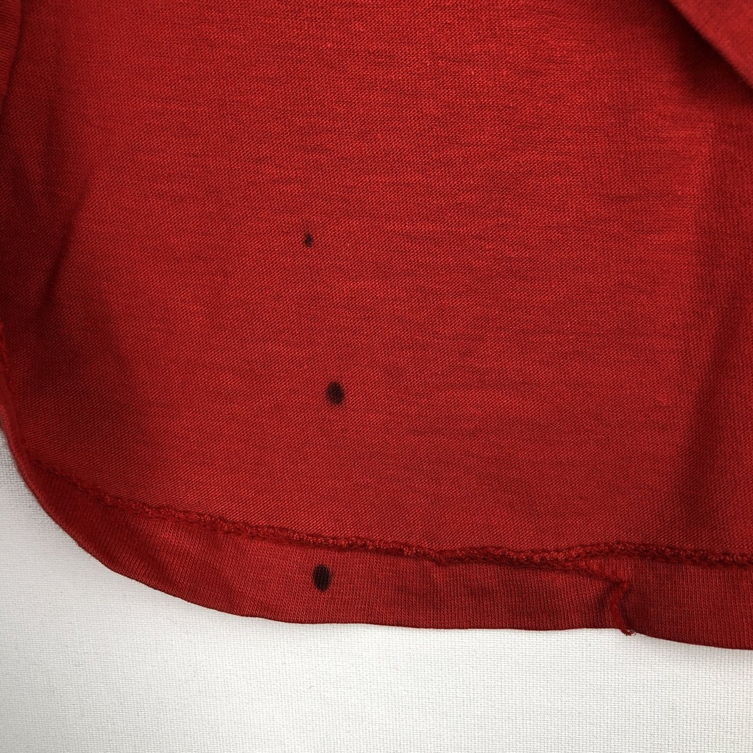 ~90'S Hanes FIFTY-FIFTY COMBED Jim Beam Advertising T-Shirt, Made in USA, Men's XL equivalent, Vintage cotton red type Vintage Second Hand