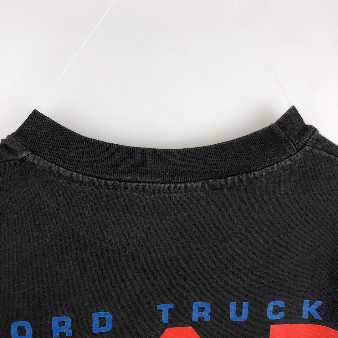Hanes HEAVYWEIGHT Advertising T-Shirt, Made in USA, Men's Size L (approx.) cotton black type Vintage Second Hand