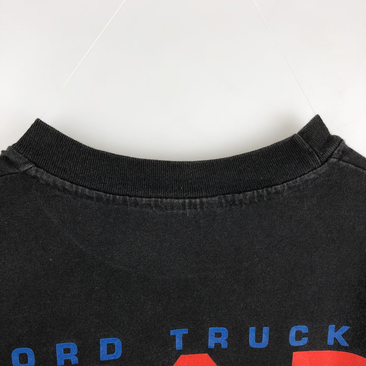 Hanes HEAVYWEIGHT Advertising T-Shirt, Made in USA, Men's Size L (approx.) cotton black type Vintage Second Hand