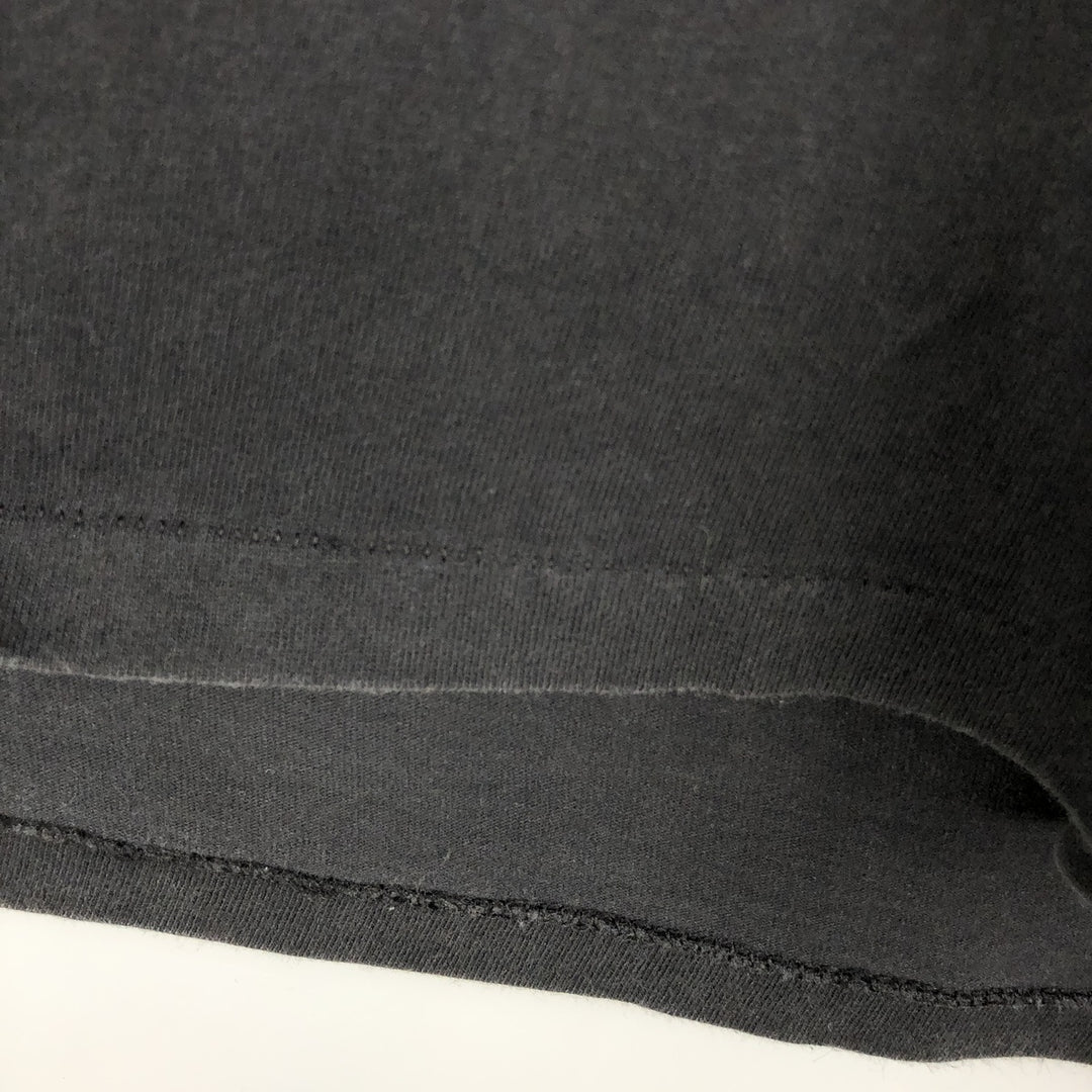 Hanes HEAVYWEIGHT Advertising T-Shirt, Made in USA, Men's Size L (approx.) cotton black type Vintage Second Hand