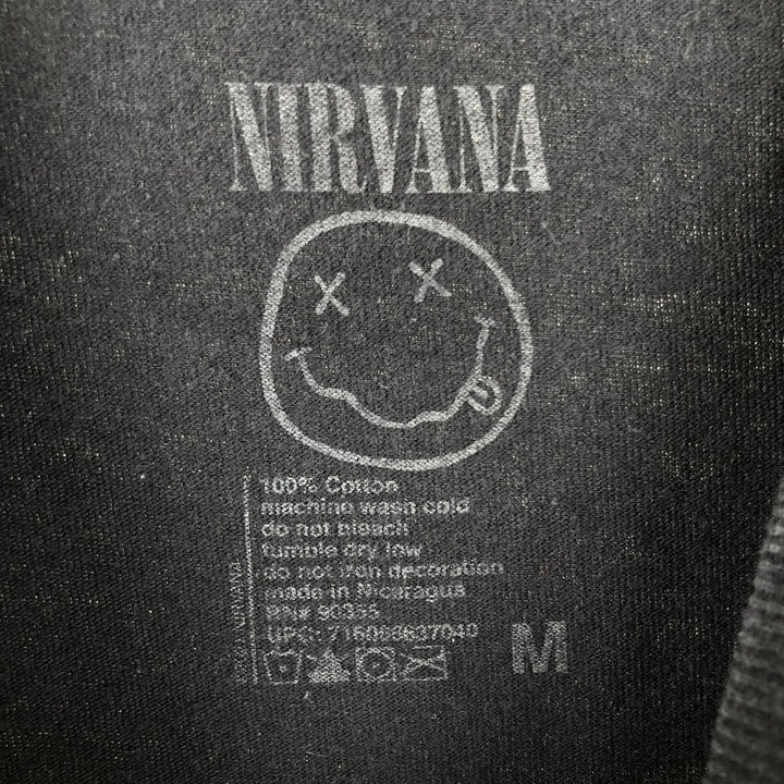 NIRVANA Nirvana Band T-shirt, Band T, Men's M size cotton black type Vintage Second Hand