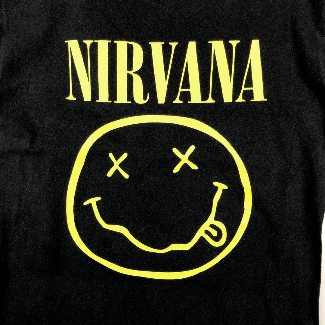 NIRVANA Nirvana Band T-shirt, Band T, Men's M size cotton black type Vintage Second Hand