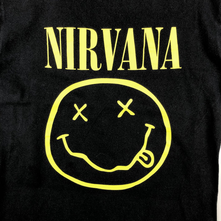 NIRVANA Nirvana Band T-shirt, Band T, Men's M size cotton black type Vintage Second Hand