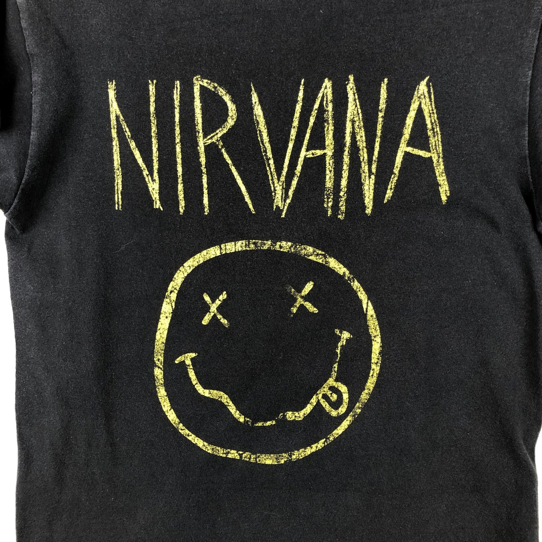 NIRVANA Nirvana Band T-shirt Band T Men's S size cotton black type Vintage Second Hand