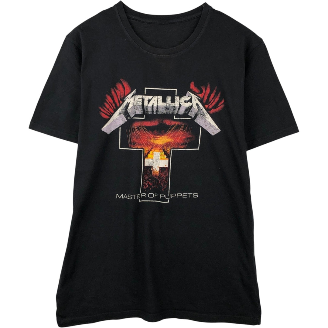 METALLICA Metallica Band T-shirt Band T Men's M size cotton black type Vintage Second Hand