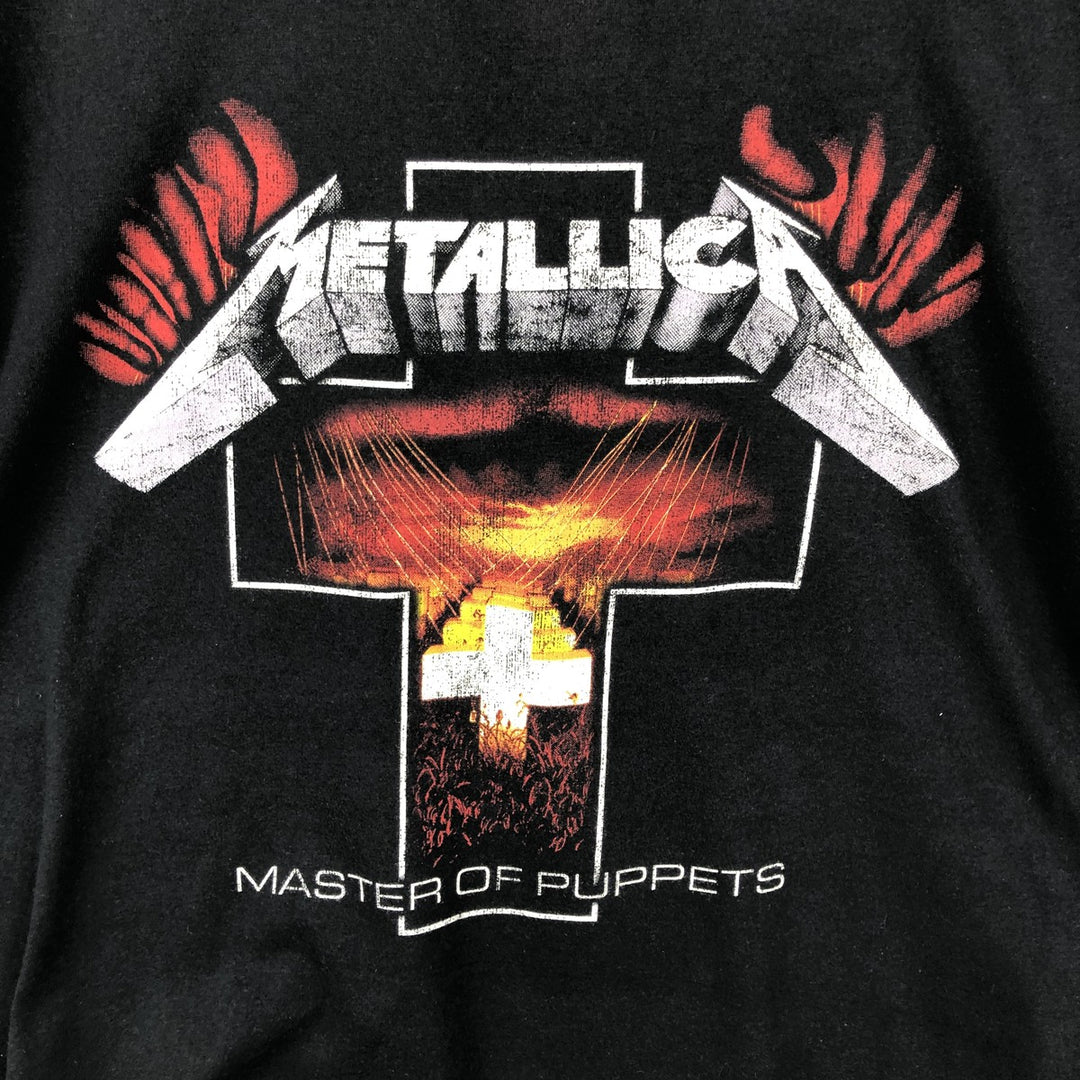 METALLICA Metallica Band T-shirt Band T Men's M size cotton black type Vintage Second Hand
