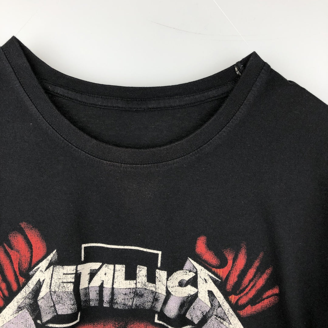 METALLICA Metallica Band T-shirt Band T Men's M size cotton black type Vintage Second Hand