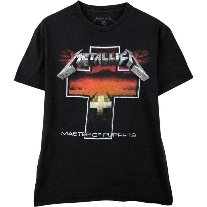 METALLICA Metallica Band T-shirt Band T Men's M size cotton black type Vintage Second Hand
