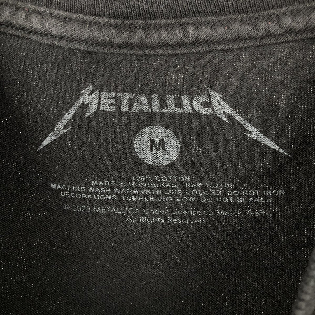 METALLICA Metallica Band T-shirt Band T Men's M size cotton black type Vintage Second Hand