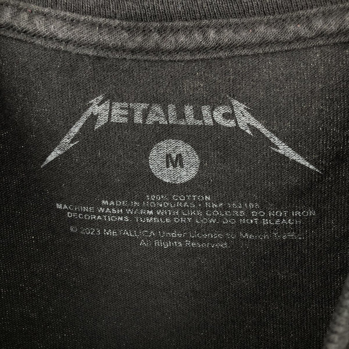 METALLICA Metallica Band T-shirt Band T Men's M size cotton black type Vintage Second Hand