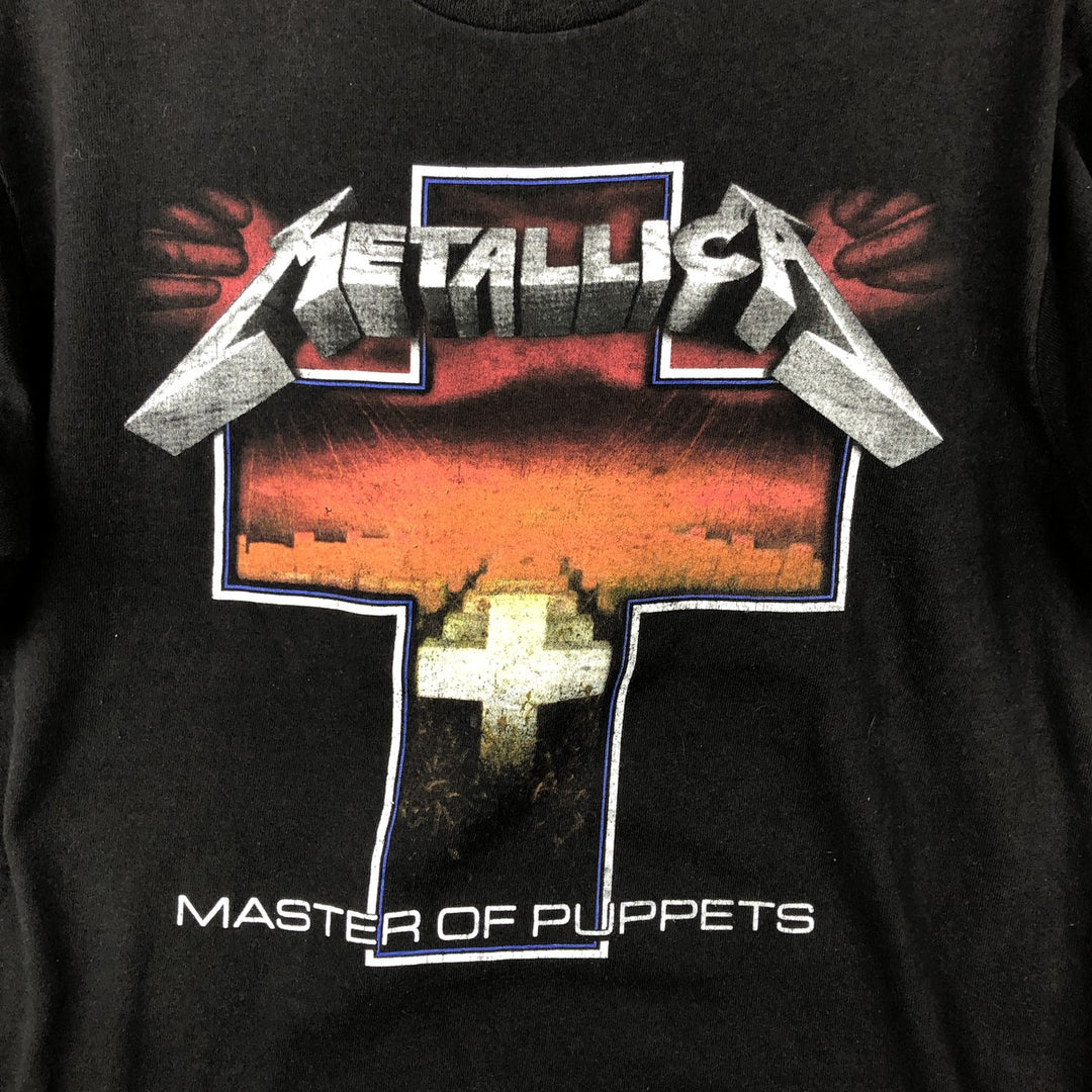 METALLICA Metallica Band T-shirt Band T Men's M size cotton black type Vintage Second Hand
