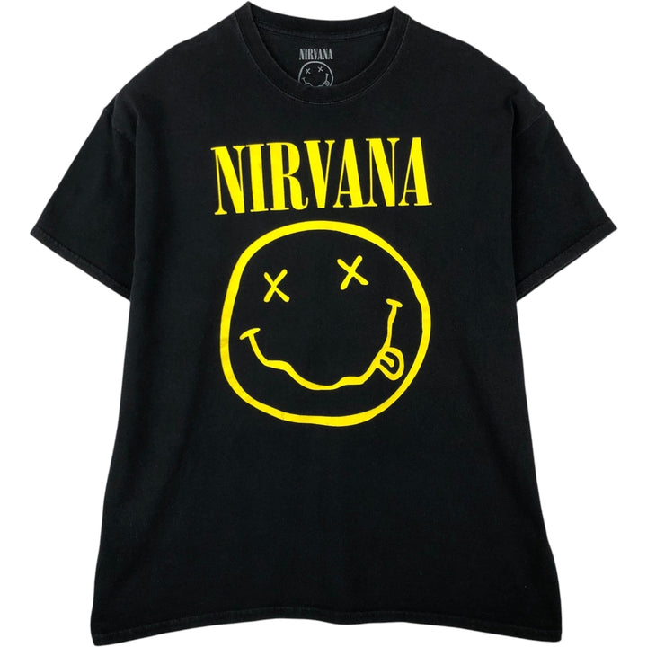 NIRVANA Nirvana Band T-shirt, Band T, Men's XL size cotton black type Vintage Second Hand