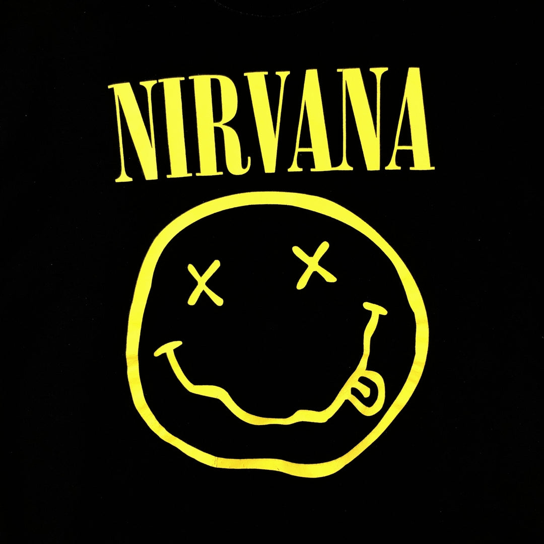 NIRVANA Nirvana Band T-shirt, Band T, Men's XL size cotton black type Vintage Second Hand