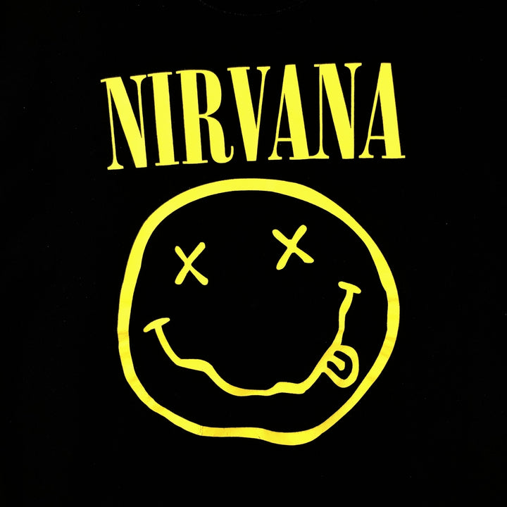 NIRVANA Nirvana Band T-shirt, Band T, Men's XL size cotton black type Vintage Second Hand