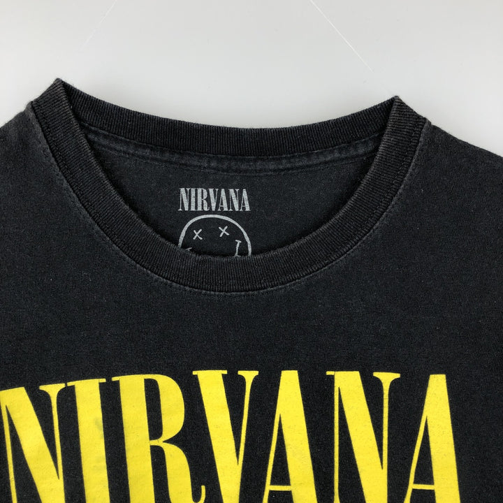 NIRVANA Nirvana Band T-shirt, Band T, Men's XL size cotton black type Vintage Second Hand