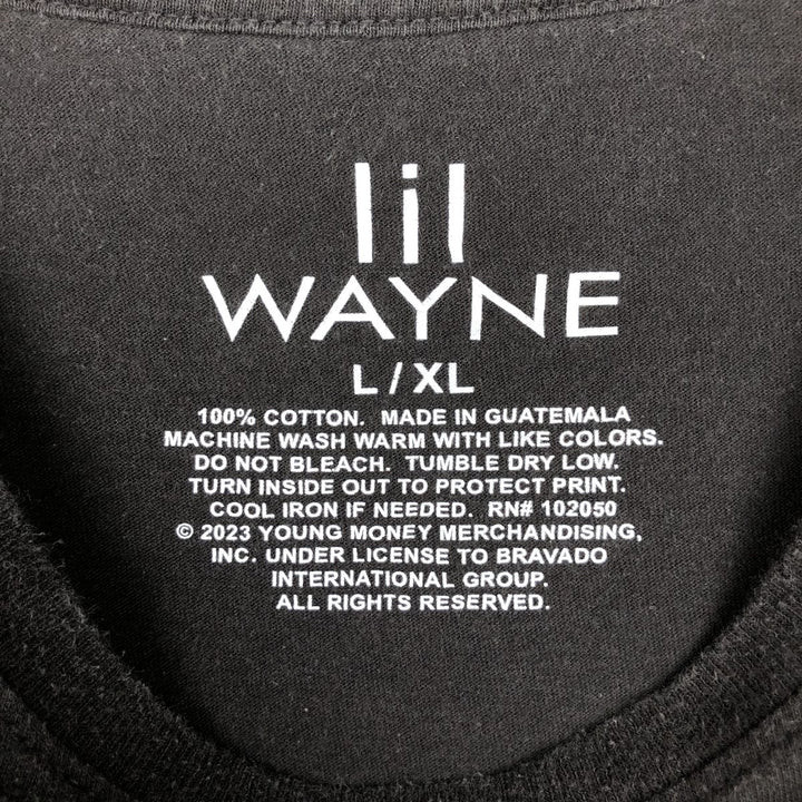 LIL WAYNE Rap T-shirt, Men's XL size cotton black type Vintage Second Hand