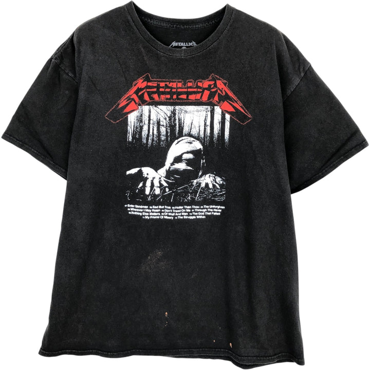 METALLICA Metallica Band T-shirt Band T Men's XL size cotton black type Vintage Second Hand