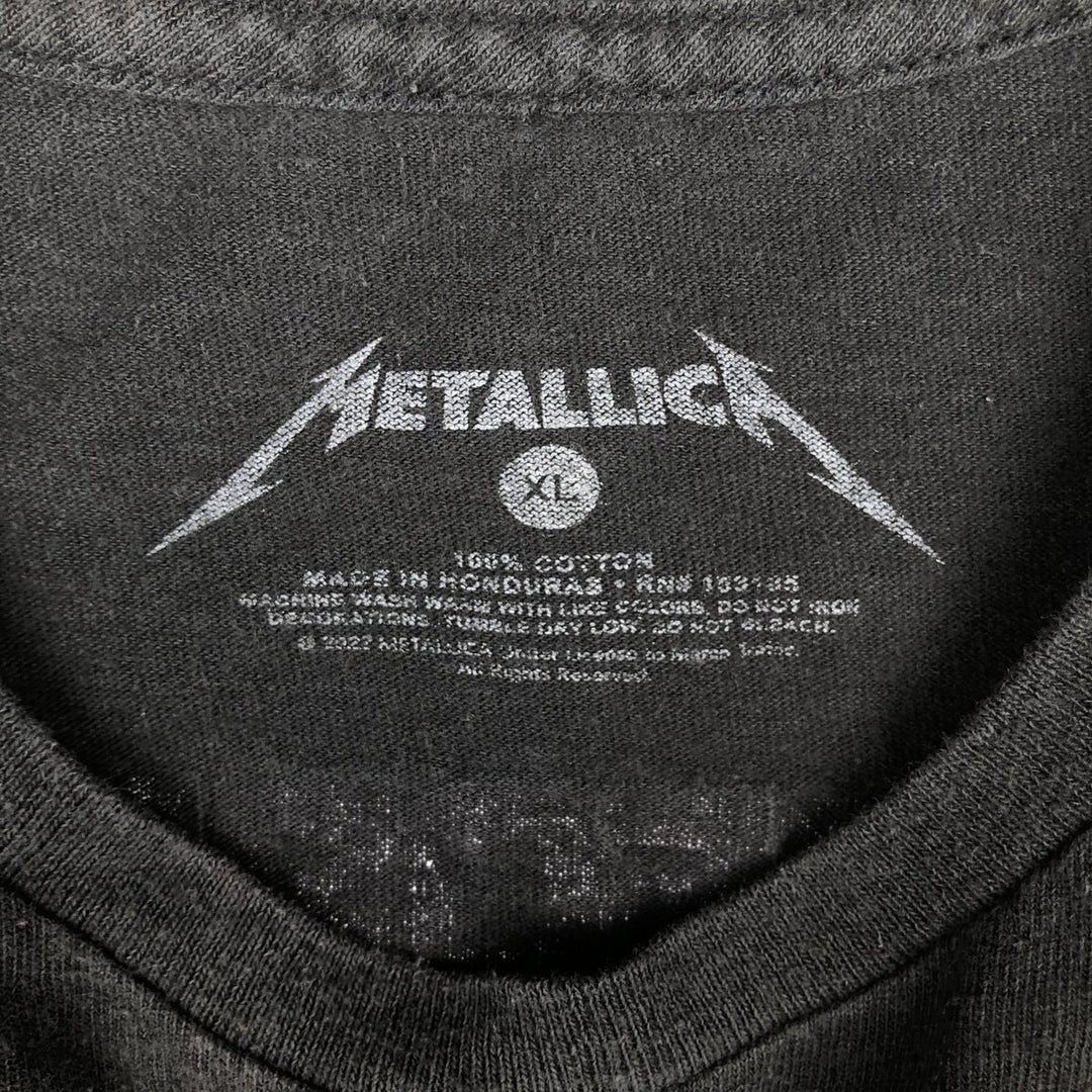 METALLICA Metallica Band T-shirt Band T Men's XL size cotton black type Vintage Second Hand