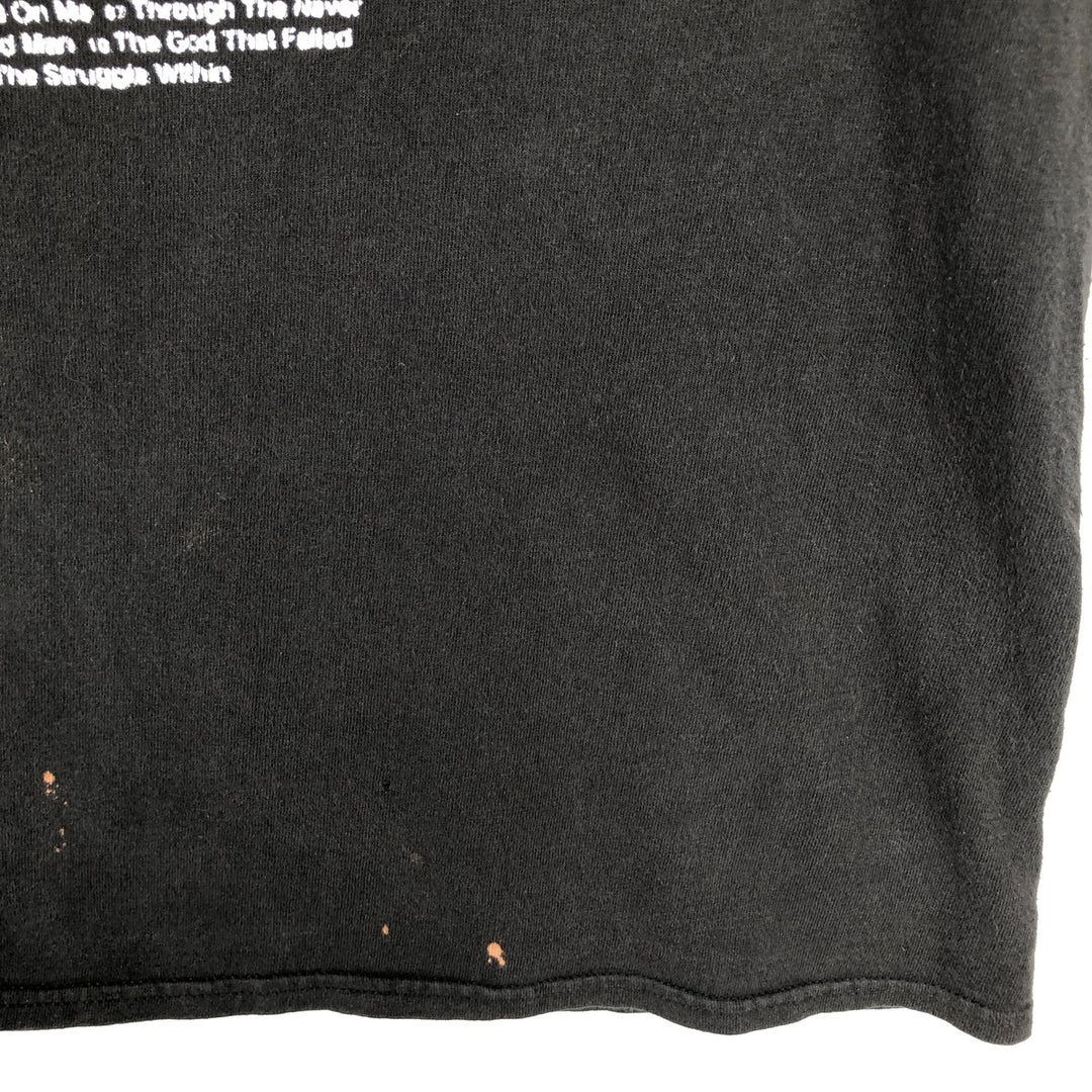 METALLICA Metallica Band T-shirt Band T Men's XL size cotton black type Vintage Second Hand
