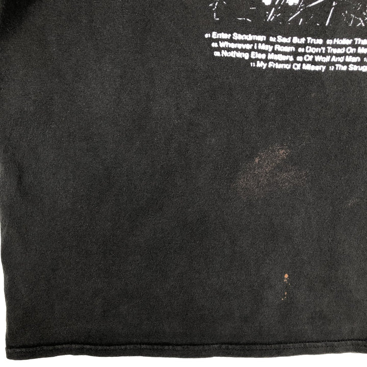 METALLICA Metallica Band T-shirt Band T Men's XL size cotton black type Vintage Second Hand