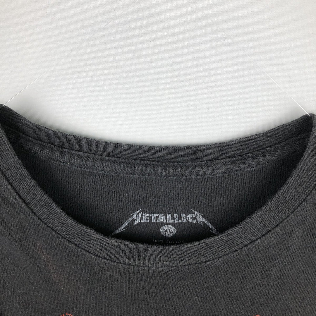 METALLICA Metallica Band T-shirt Band T Men's XL size cotton black type Vintage Second Hand