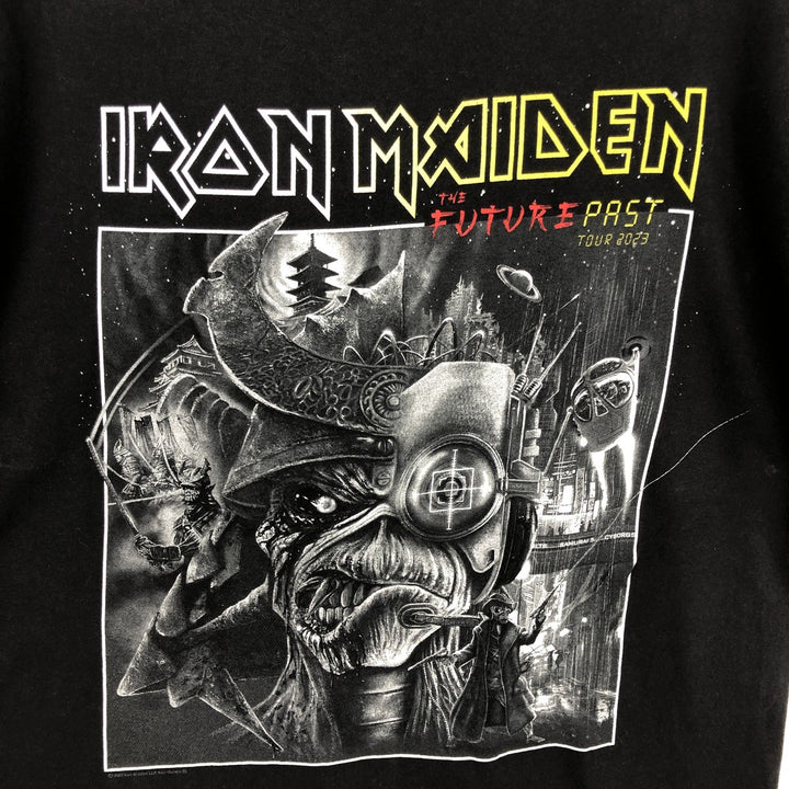 IRON MAIDEN Iron Maiden Band T-shirt Band T Men's L size cotton black type Vintage Second Hand