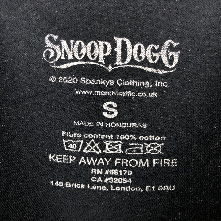 SNOOP DOGG Snoop Dogg Rap T-shirt Rap T Men's S size cotton black type Vintage Second Hand