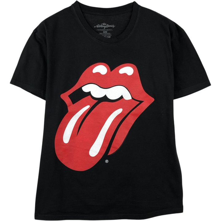 The Rolling Stones Band T-shirt, Men's M size cotton black type Vintage Second Hand