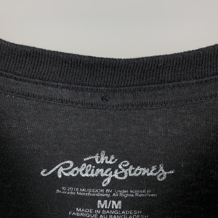 The Rolling Stones Band T-shirt, Men's M size cotton black type Vintage Second Hand