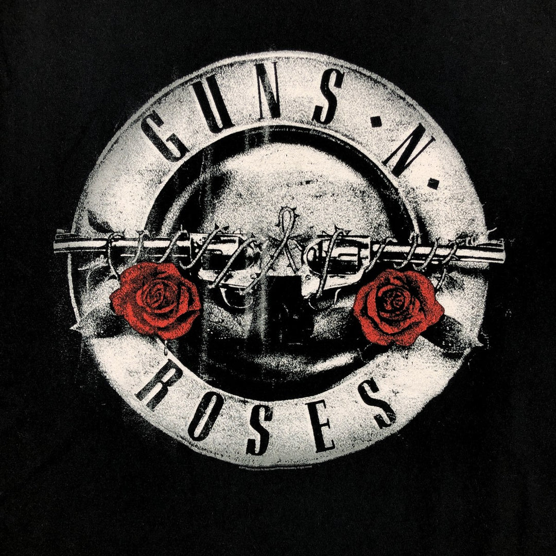 GUNS N' ROSES Guns N' Roses Band T-shirt Band Tee Men's M size cotton black type Vintage Second Hand