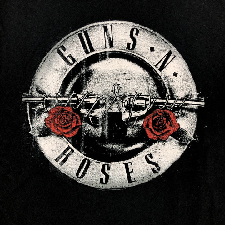 GUNS N' ROSES Guns N' Roses Band T-shirt Band Tee Men's M size cotton black type Vintage Second Hand