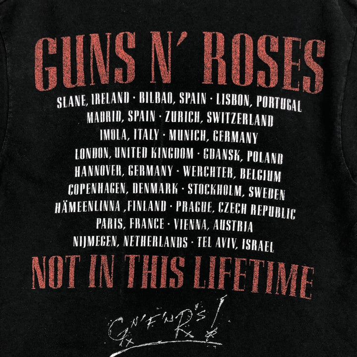GUNS N' ROSES Guns N' Roses Band T-shirt Band Tee Men's M size cotton black type Vintage Second Hand