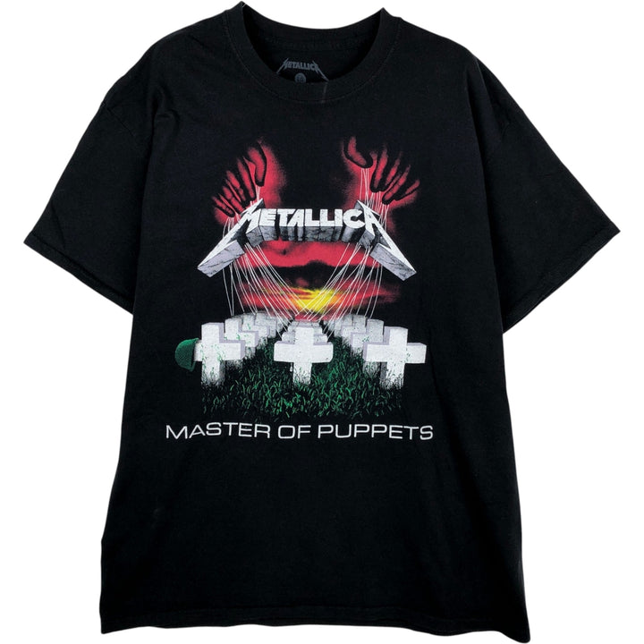 METALLICA Metallica Band T-shirt Band T Men's L size cotton black type Vintage Second Hand