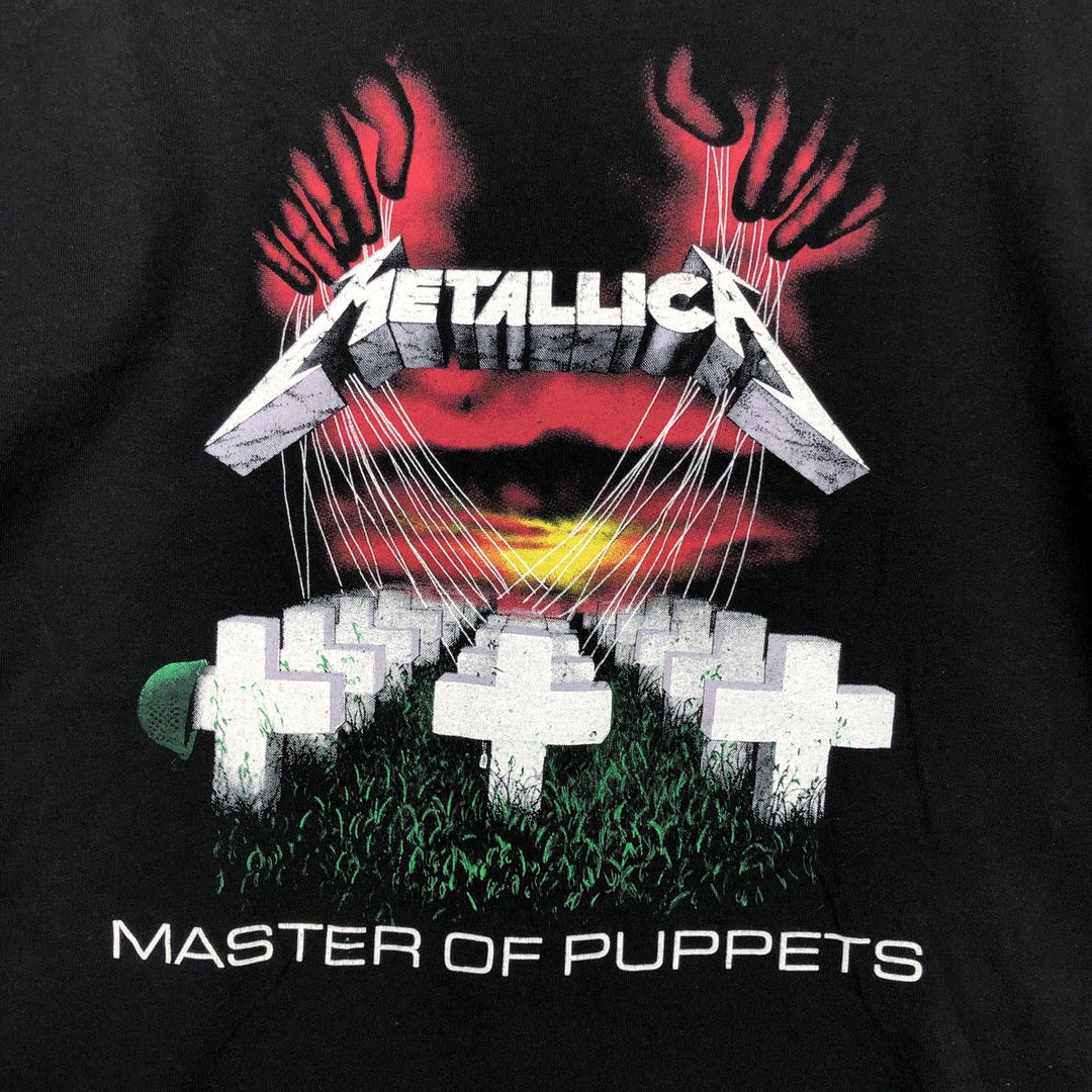 METALLICA Metallica Band T-shirt Band T Men's L size cotton black type Vintage Second Hand