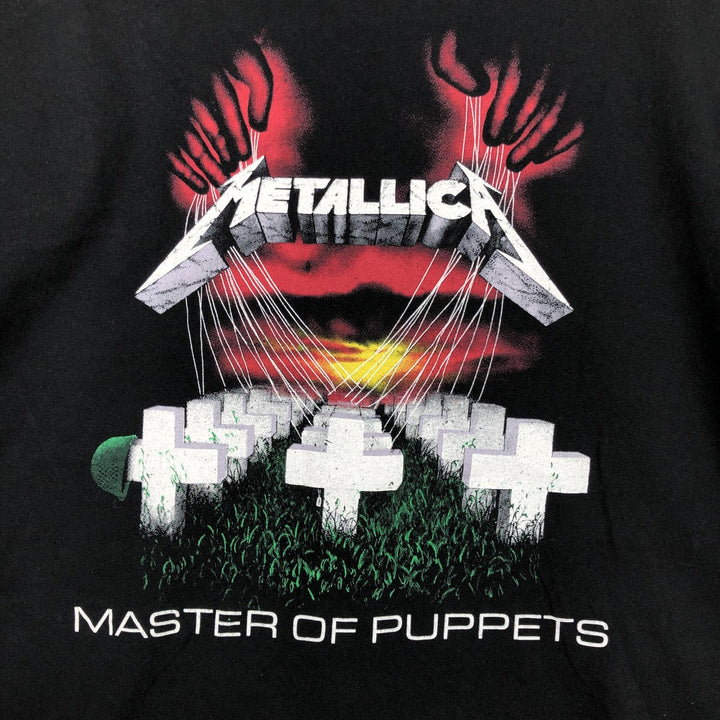 METALLICA Metallica Band T-shirt Band T Men's L size cotton black type Vintage Second Hand