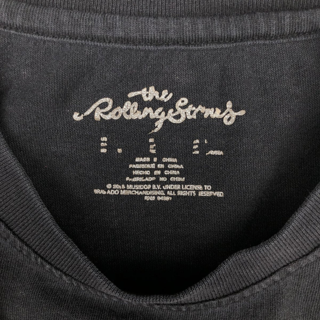 The Rolling Stones Band T-shirt, Band T, Men's L size unclear black type Vintage Second Hand