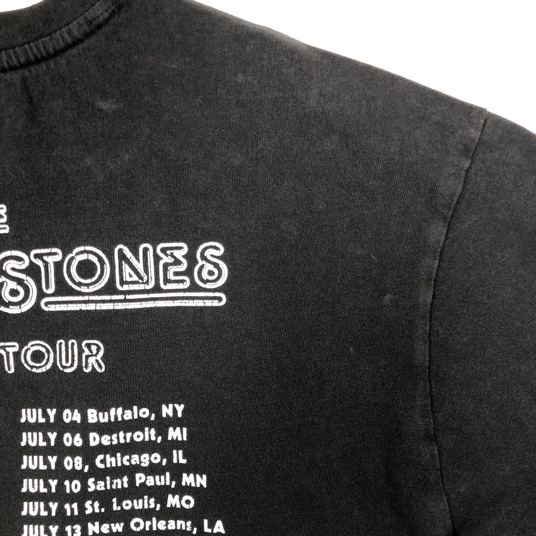 The Rolling Stones Band T-shirt, Band T, Men's L size unclear black type Vintage Second Hand