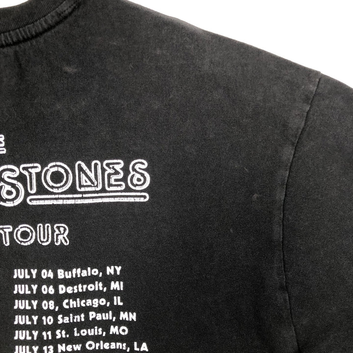 The Rolling Stones Band T-shirt, Band T, Men's L size unclear black type Vintage Second Hand